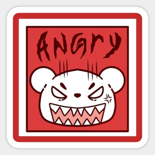 angry bear Sticker